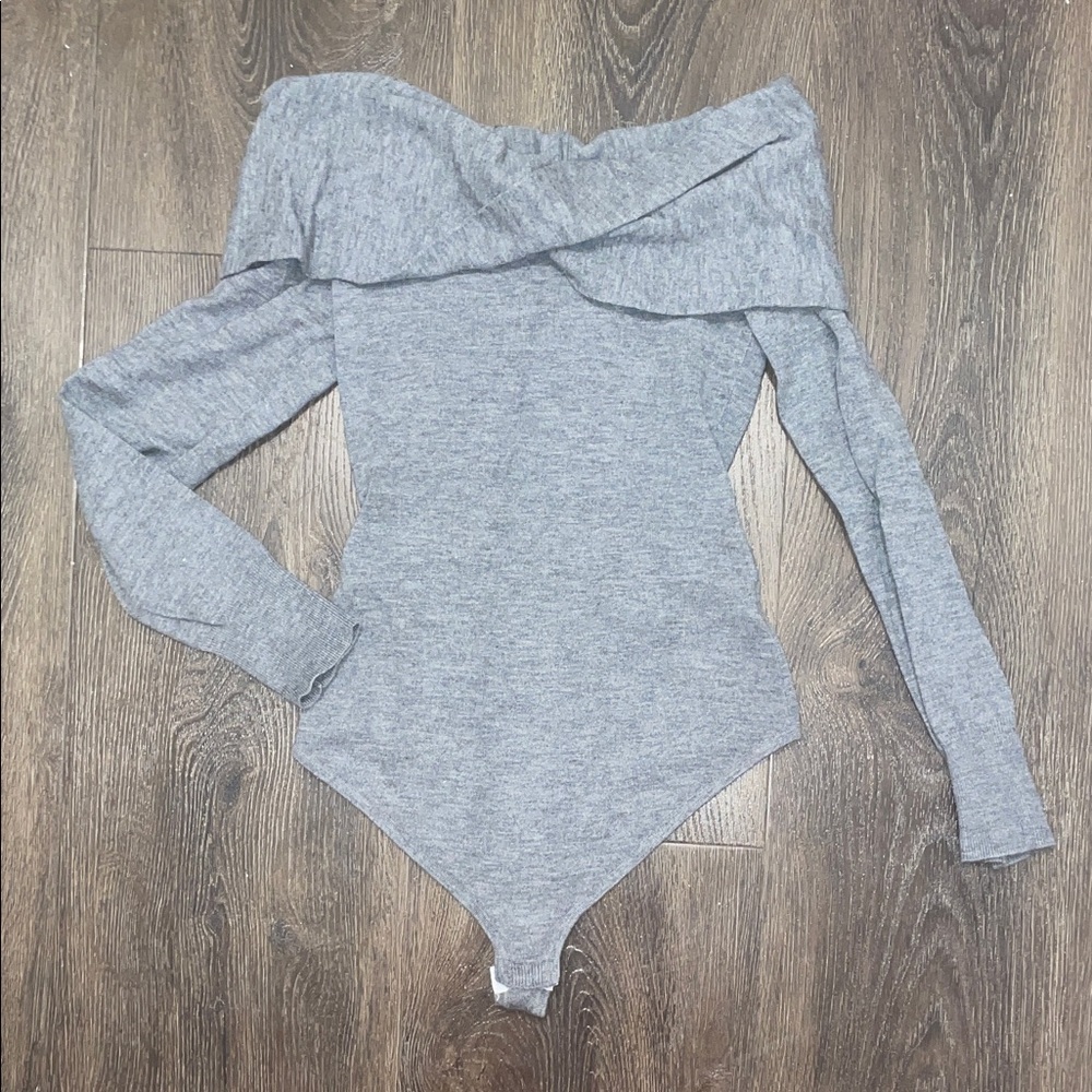 Express Heather Gray Knit Top